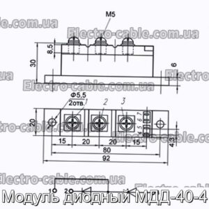 Модуль диодный МДД-40-4 - фотография № 1.