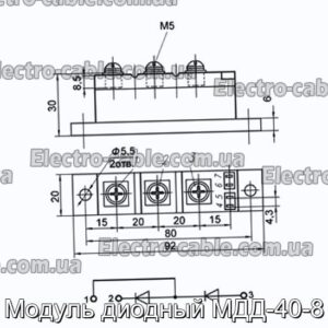 Модуль диодный МДД-40-8 - фотография № 1.
