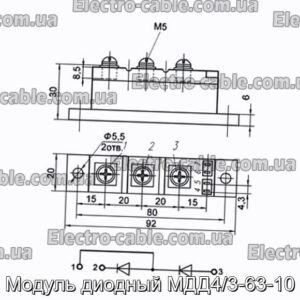 Модуль диодный МДД4/3-63-10 - фотография № 1.