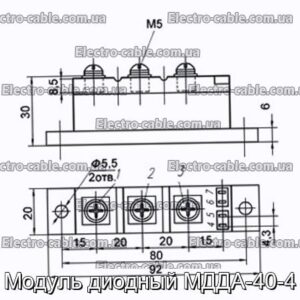 Модуль диодный МДДА-40-4 - фотография № 1.