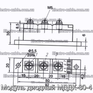 Модуль диодный МДДК-80-4 - фотография № 1.