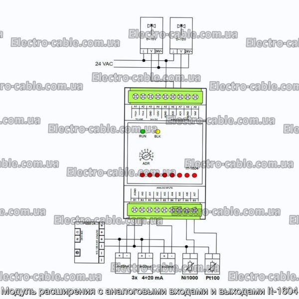 Модуль расширения с аналоговыми входами и выходами It-1604 - фотография № 2.