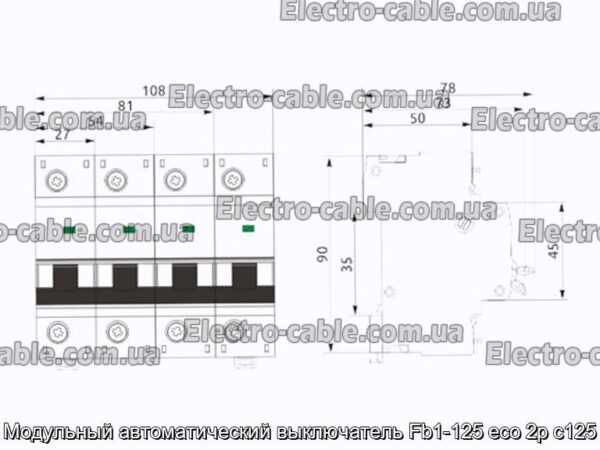 Модульный автоматический выключатель Fb1-125 eco 2p с125 - фотография № 2.