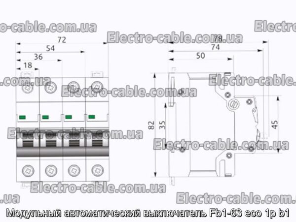 Модульный автоматический выключатель Fb1-63 eco 1p b1 - фотография № 1.