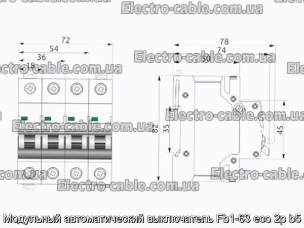 Модульний автоматичний вимикач Fb1-63 eco 2p b5 - фотографія №3.