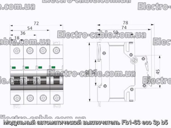 Модульний автоматичний вимикач Fb1-63 eco 3p b5 - фотографія №1.