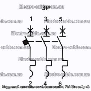Модульний автоматичний вимикач Fb1-63 eco 3p с3 - фотографія №2.