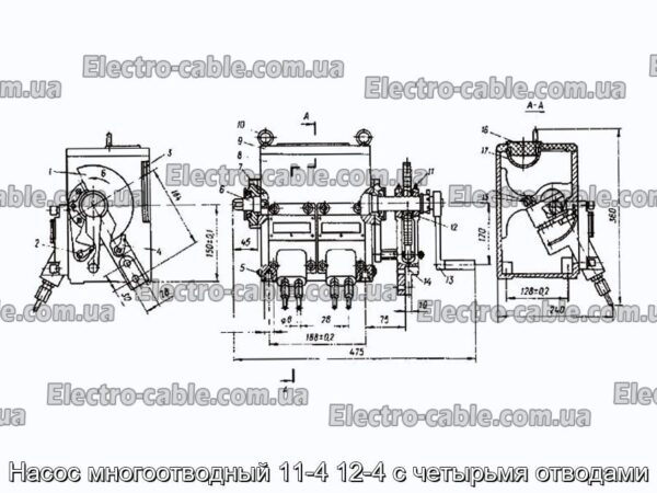 Насос багатовідвідний 11-4 12-4 із чотирма відводами - фотографія №2.