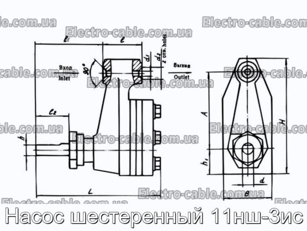 Насос шестеренный 11нш-3ис - фотография № 1.