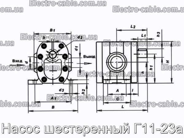 Насос шестеренний Г11-23а - фотографія №2.