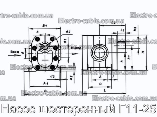 Насос шестеренный Г11-25 - фотография № 2.