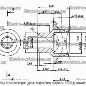 Ніпель інжектора для пальника серії 160 діаметр 6мм - фотографія №2.