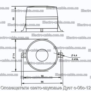 Оповещатели свето-звуковые Дуэт с-06с-12 - фотография № 1.