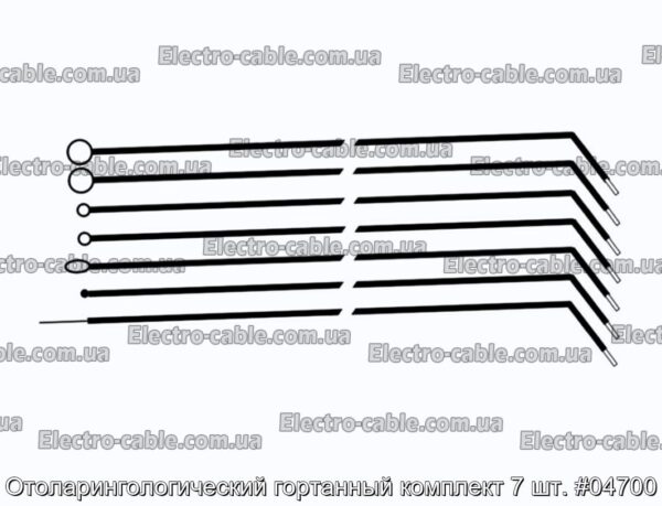 Отоларингологический гортанный комплект 7 шт. #04700 - фотография № 1.