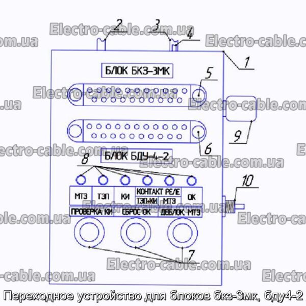 Перехідний пристрій для блоків бкз-3мк, бду4-2 - фотографія №1.