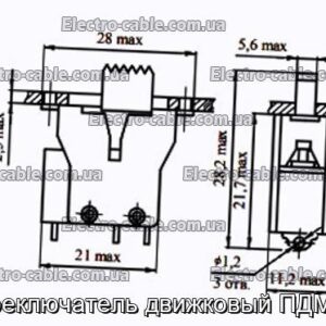 Переключатель движковый ПДМ1-1 - фотография № 1.