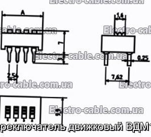 Переключатель движковый ВДМ1-8 - фотография № 1.