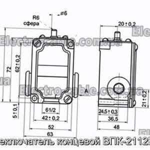 Переключатель концевой ВПК-2112Б У2 - фотография № 1.
