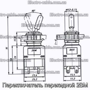 Переключатель перекидной 2ВМ - фотография № 1.