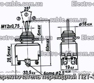 Переключатель перекидной П2Т-3В - фотография № 1.