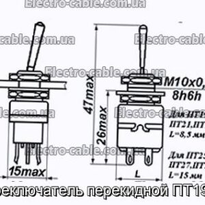 Переключатель перекидной ПТ19-1В - фотография № 1.