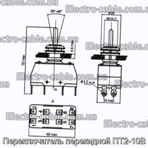 Переключатель перекидной ПТ2-10В - фотография № 1.