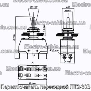 Переключатель перекидной ПТ2-30В - фотография № 1.