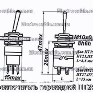 Переключатель перекидной ПТ25-1В - фотография № 1.