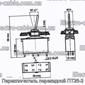 Переключатель перекидной ПТ26-2 - фотография № 1.