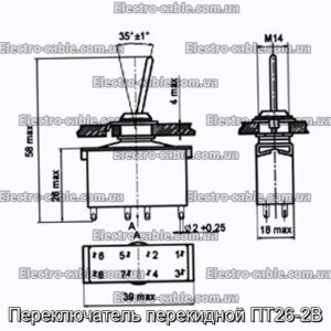 Переключатель перекидной ПТ26-2В - фотография № 1.