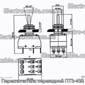 Переключатель перекидной ПТ3-40В - фотография № 1.