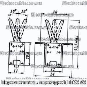 Переключатель перекидной ПТ33-23 - фотография № 1.