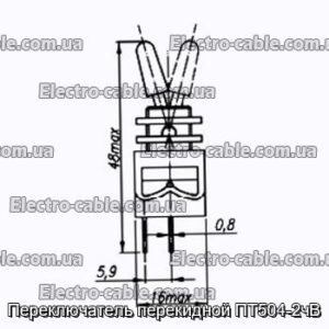 Переключатель перекидной ПТ504-2чВ - фотография № 1.