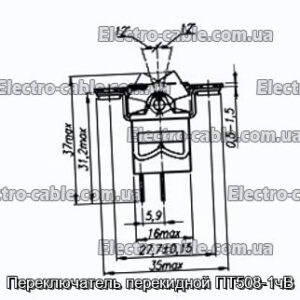 Переключатель перекидной ПТ508-1чВ - фотография № 1.