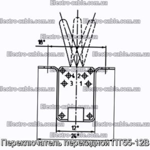Переключатель перекидной ПТ55-12В - фотография № 1.
