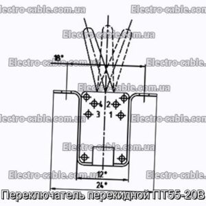 Переключатель перекидной ПТ55-20В - фотография № 1.
