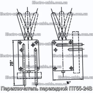 Переключатель перекидной ПТ55-24В - фотография № 1.