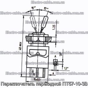 Переключатель перекидной ПТ57-10-3В - фотография № 1.