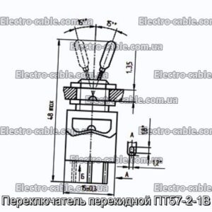 Переключатель перекидной ПТ57-2-1В - фотография № 1.