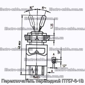 Переключатель перекидной ПТ57-6-1В - фотография № 1.