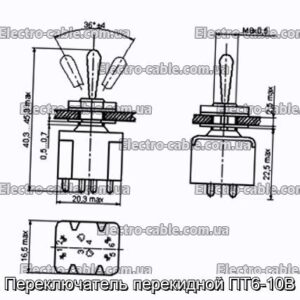 Переключатель перекидной ПТ6-10В - фотография № 1.