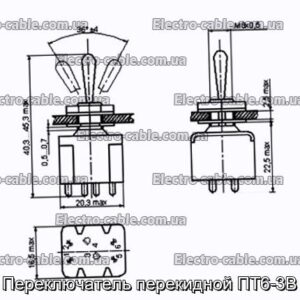 Перемикач перекидний ПТ6-3В - фотографія №1.