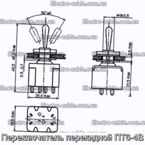 Перемикач перекидний ПТ6-4В - фотографія №1.