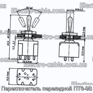 Переключатель перекидной ПТ6-9В - фотография № 1.