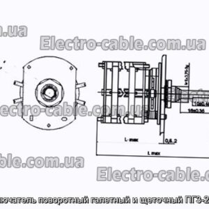 Переключатель поворотный галетный и щеточный ПГ3-2П20НВ - фотография № 1.