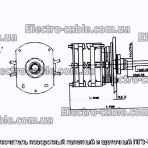 Переключатель поворотный галетный и щеточный ПГ3-6П3НВ - фотография № 1.