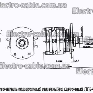 Перемикач поворотний галетний та щітковий ПГ3-6П4НВ - фотографія №1.