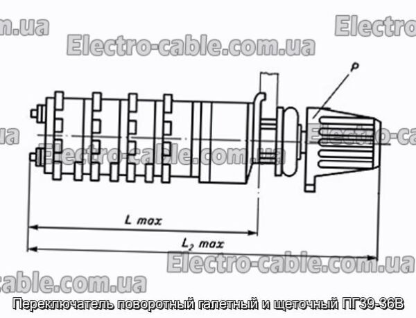 Переключатель поворотный галетный и щеточный ПГ39-36В - фотография № 1.
