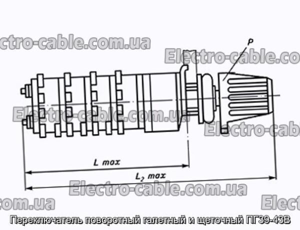 Переключатель поворотный галетный и щеточный ПГ39-43В - фотография № 1.