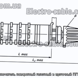 Переключатель поворотный галетный и щеточный ПГ39-50В - фотография № 1.